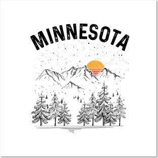 Minnesota State Vintage Retro Posters and Art